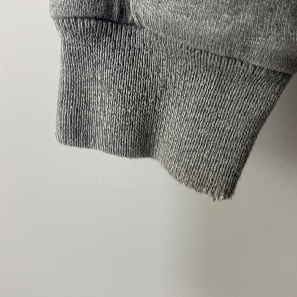 L.L.Bean Vintage 90’s Rugby Mock-neck Long-sleeve Shirt gray heather stripes - Picture 11 of 12
